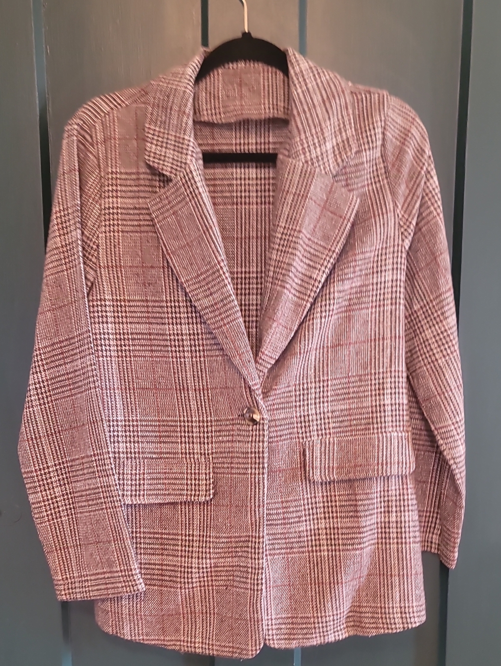 Classic Thin Plaid Women's Blazer